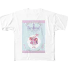 Kiyusama_bgmのCAKE FACE RABIT フルグラフィックTシャツ