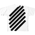 viofranme.のSlashStripes フルグラフィックTシャツ