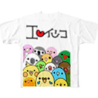 kyo-yaのI Love　インコ フルグラフィックTシャツ