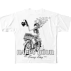 nidan-illustrationの"HAPPY HOUR"(B&W) #1 All-Over Print T-Shirt