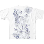 でんや　SUZURI店のねこまたT（B） All-Over Print T-Shirt