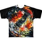 RMk→D (アールエムケード)の二匹鯉 フルグラフィックTシャツ