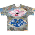 RMk→D (アールエムケード)の桔梗紋 Popカラー All-Over Print T-Shirt