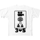 0965 brandの3❤︎S  All-Over Print T-Shirt