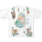 HUGNICOのニコじい「グリーンアース」 All-Over Print T-Shirt