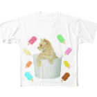 チームにゃんこのアイスにゃんこ All-Over Print T-Shirt