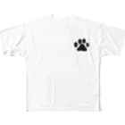MIA似顔絵の三毛猫Tシャツ フルグラフィックTシャツ