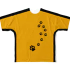 カレーゴハンナー  CURRYGOHANNERのLEE氏と猫と犬の遊戯 フルグラフィックTシャツ