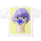 Shiki’s Shopの桔梗とデルフィニウム フルグラフィックTシャツ