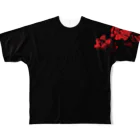 773.com by Nanamiの寒椿_Red All-Over Print T-Shirt