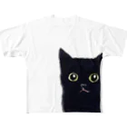WAMI ARTの窓の黒猫 All-Over Print T-Shirt