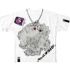 HEDZの巣 SUZURI店のHEDZ NEST WHITE EX フルグラフィックTシャツ