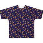 38　サンパチのテープくちゃくちゃ　ネイビー All-Over Print T-Shirt