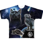 殿澤為男商店のスペースキャットTシャツ All-Over Print T-Shirt