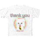 SPECIAL SURPRISE COMPANYの猫楽「thank you」 All-Over Print T-Shirt