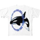 LalaHangeulのORCA シャチ フルグラフィックTシャツ