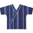 杜の魚の甚平風（青） フルグラフィックTシャツ