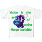 オリジナルデザインTシャツ　SMOKIN'のくるりんモクモックマA  紫 All-Over Print T-Shirt