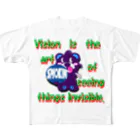 オリジナルデザインTシャツ　SMOKIN'のくるりんモクモックマD紫 フルグラフィックTシャツ