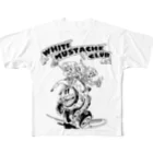 nidan-illustrationの"WHITE MUSTACHE CLUB"(タイトルなし)) フルグラフィックTシャツ