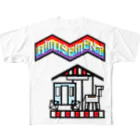 生物＝ケモノのヲ店の『かくばる』amusement park All-Over Print T-Shirt