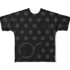 オクソラ ケイタのOKUSORA dot T "black" All-Over Print T-Shirt