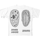 LalaHangeulのゾウリムシとゾウリ All-Over Print T-Shirt