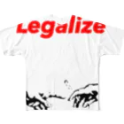 Living dead monkey bombのLegalize it All-Over Print T-Shirt