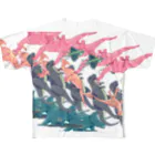 BrainkittyのDino フルグラフィックTシャツ