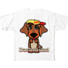 オリジナルデザインTシャツ　SMOKIN'のちんちんダックスフンド All-Over Print T-Shirt