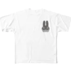 ButterConyのシンプルうさぎロゴマーク フルグラフィックTシャツ