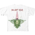 nidan-illustrationの"DO NOT DIVE" フルグラフィックTシャツ