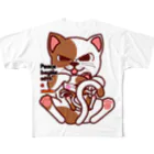 オリジナルデザインTシャツ　SMOKIN'のsmileCat フルグラフィックTシャツ