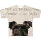 KURO のドアップKURO シュナウザー 黒シュナ 黒い犬 All-Over Print T-Shirt