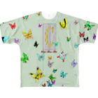 Design Studio 「Chi-Ra-Ri ~ち・ら・り~」のButterfly「Ageha」Rainbowシリーズ『Ash』 All-Over Print T-Shirt