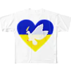 LalaHangeulのPray For Peace ウクライナ応援 フルグラフィックTシャツ