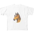 greetenの馬 アート フルグラフィックTシャツ