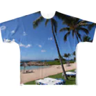 Hawaiian timesのHawaii　beach All-Over Print T-Shirt