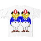 Nobby's SUZURI shopの双子のおじさん フルグラフィックTシャツ