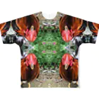 旅と、日記と、総柄。のニワトリ柄リベンジ All-Over Print T-Shirt