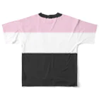 HAVE A BIKE DAY. ＠ SUZURIのHABDmoto(pink/gray) All-Over Print T-Shirt :back