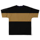 HAVE A BIKE DAY. ＠ SUZURIのHABDmoto(black/camel) All-Over Print T-Shirt :back