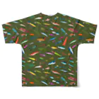 猫と釣り人のLURE_3COG_FGT All-Over Print T-Shirt :back