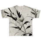 ■□ monochrome10 ■□のJapanese flower / B All-Over Print T-Shirt :back
