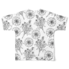 lg_hの花柄（モノトーン） フルグラフィックTシャツの背面