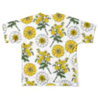 lg_hの花柄（イエロー） フルグラフィックTシャツの背面