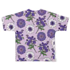 lg_hの花柄（パープル） All-Over Print T-Shirt :back