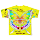 Design Studio 「Chi-Ra-Ri ~ち・ら・り~」のButterfly［Ageha」Rainbow シリーズ『Lemon』 フルグラフィックTシャツの背面