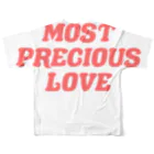 HOUSE DANCE MANIAのMost Precious Love ビッグロゴ フルグラフィックTシャツの背面