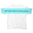 ♡BE HAPPY♡の恋する魚たち フルグラフィックTシャツの背面